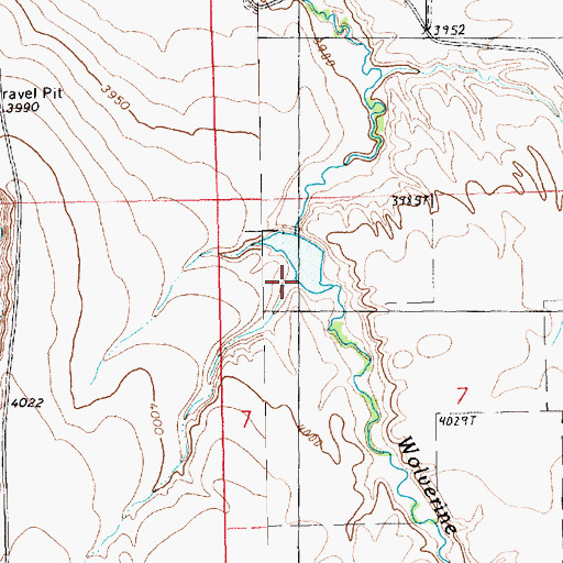 Topographic Map of Butcher Dam, MT