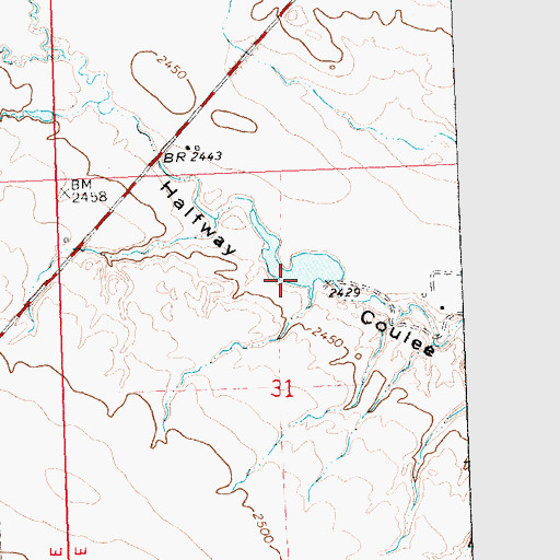 Topographic Map of W B Black Dam, MT