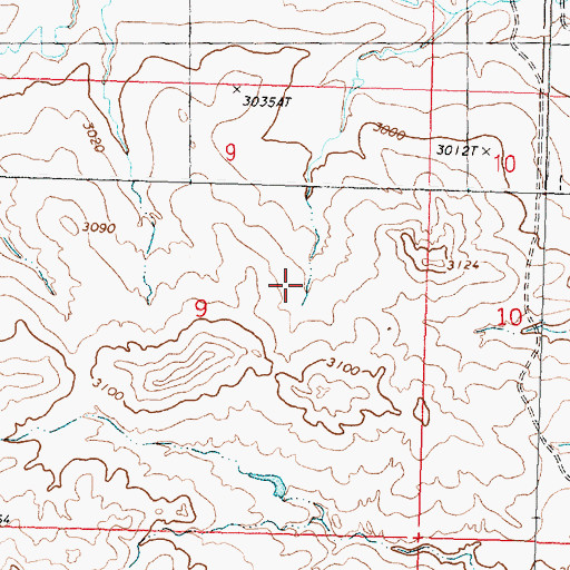 Topographic Map of Carl Dam, MT