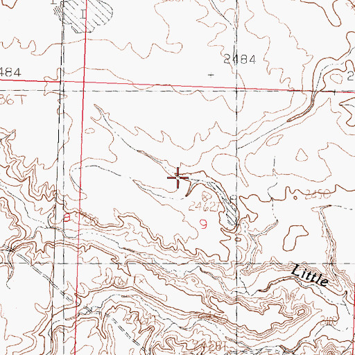 Topographic Map of Mercury Dam, MT