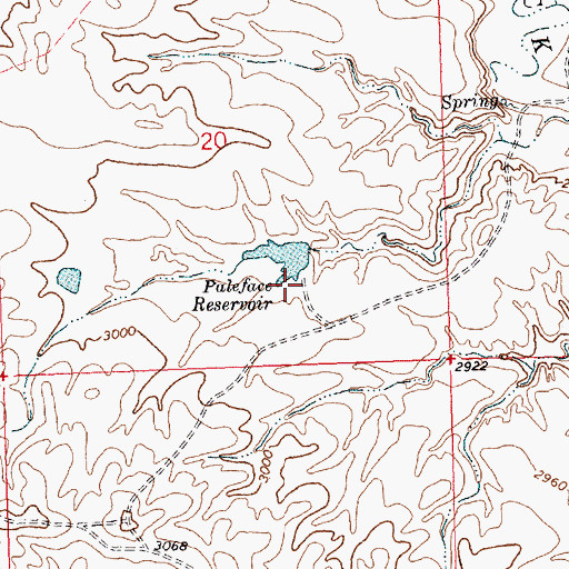 Topographic Map of Paleface Dam, MT
