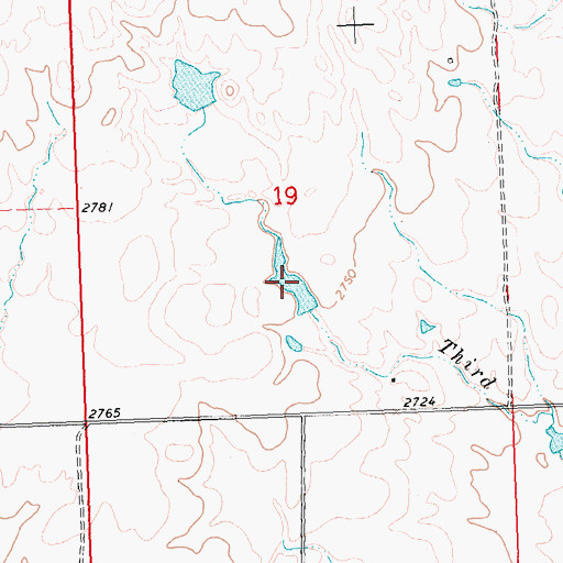 Topographic Map of William Knight Number 1 Dam, MT