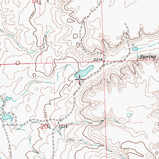 Topographic Map of Kirkaldie Dam, MT