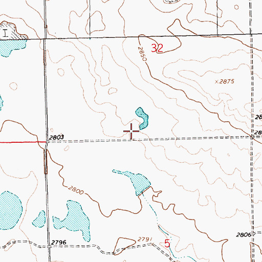 Topographic Map of A J Tillman Number 2 Dam, MT