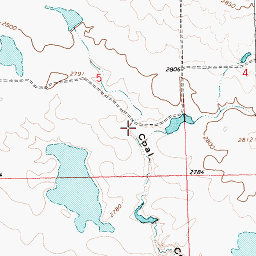 Topographic Map of A J Tillman Number 1 Dam, MT
