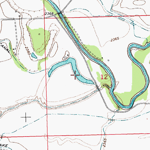 Topographic Map of Chuck Dam, MT