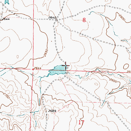Topographic Map of Fifty Dam, MT
