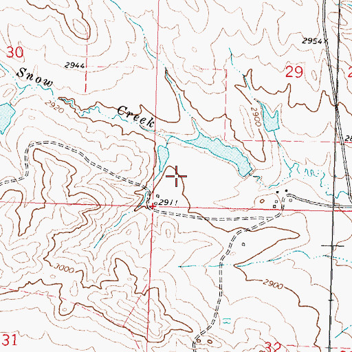 Topographic Map of Watt Dam, MT