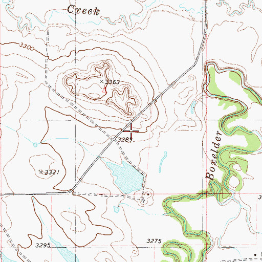 Topographic Map of Gussie Number 2 Dam, MT