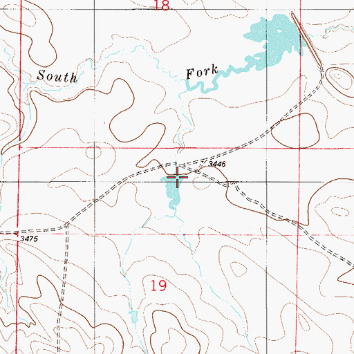 Topographic Map of Tauck Reservoir Number 4 Dam, MT