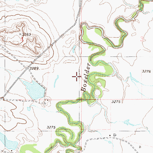 Topographic Map of Gussie Number 3 Dam, MT