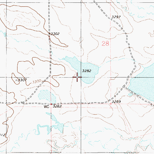 Topographic Map of Cline Number 3 Dam, MT