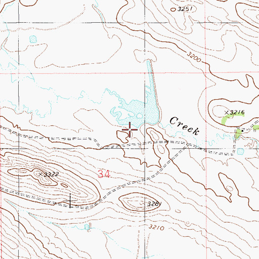 Topographic Map of L Cline Number 1 Dam, MT