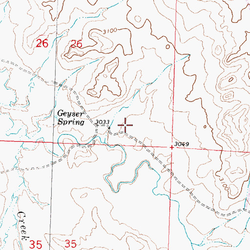 Topographic Map of Papps Reservoir Dam, MT
