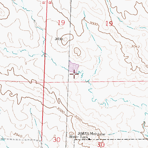 Topographic Map of Jennaway Number 1 Dam, MT