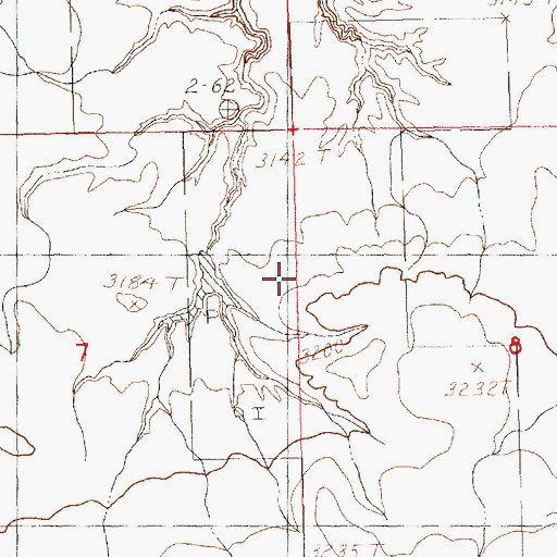 Topographic Map of Jo Dam, MT
