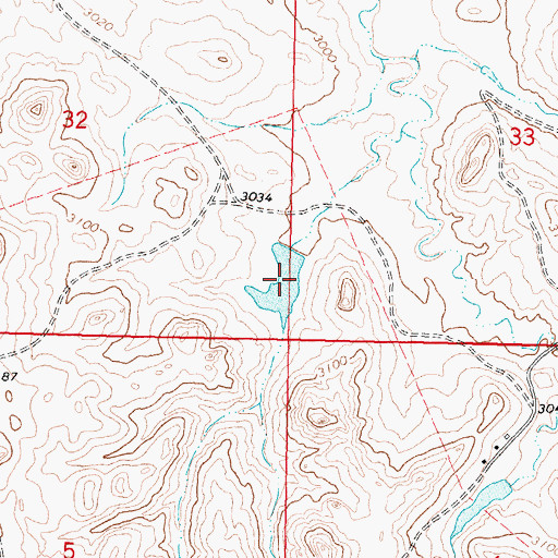 Topographic Map of Virginia Dam, MT