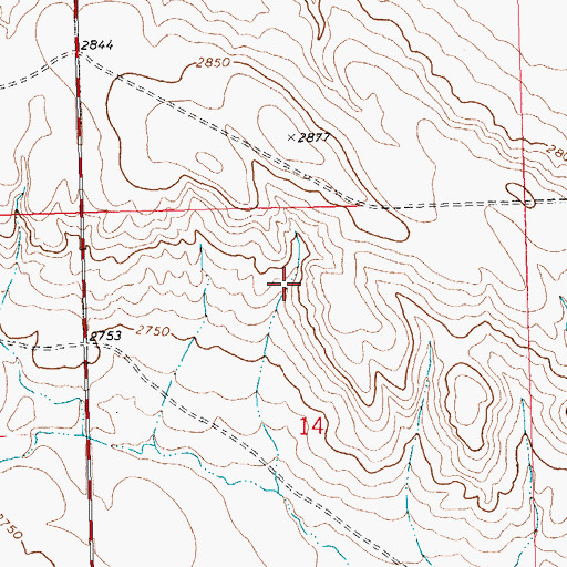 Topographic Map of Fort Belknap Number 42 Dam, MT