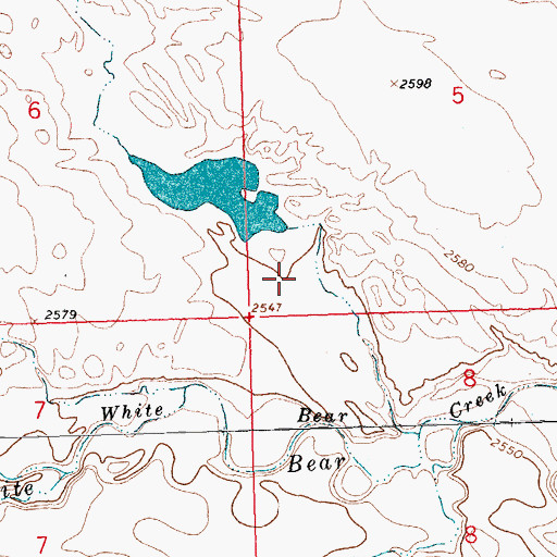 Topographic Map of Fort Belknap Number 39 Dam, MT