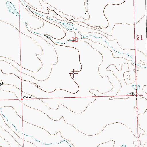 Topographic Map of Fort Belknap Number 41 Dam, MT