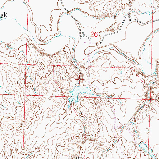 Topographic Map of Koss Number 2 Dam, MT