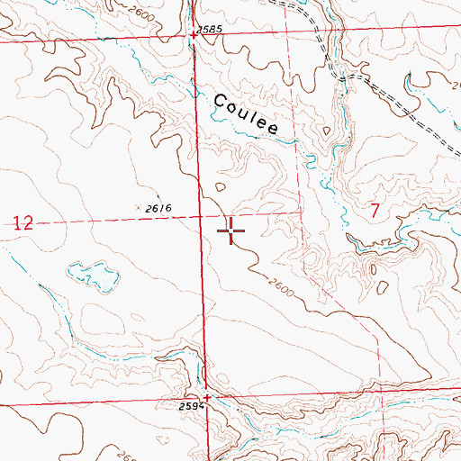 Topographic Map of J-5 Ranch Number 3 Dam, MT