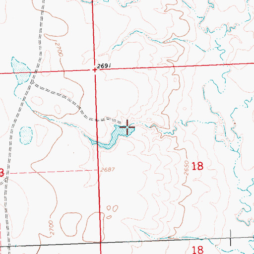 Topographic Map of Lazy JD Number 12 Dam, MT