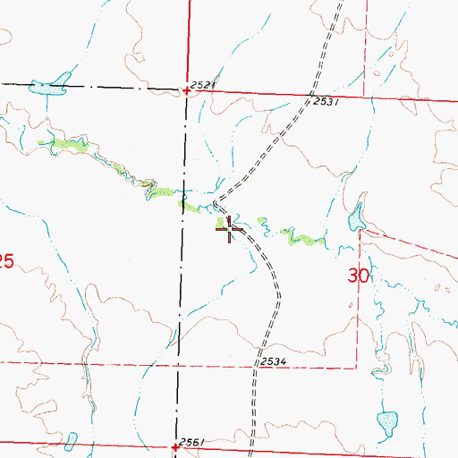 Topographic Map of Cottonwood Grazing Number 2 Dam, MT