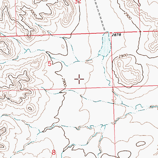 Topographic Map of Matador Ranch Number 1 Dam, MT