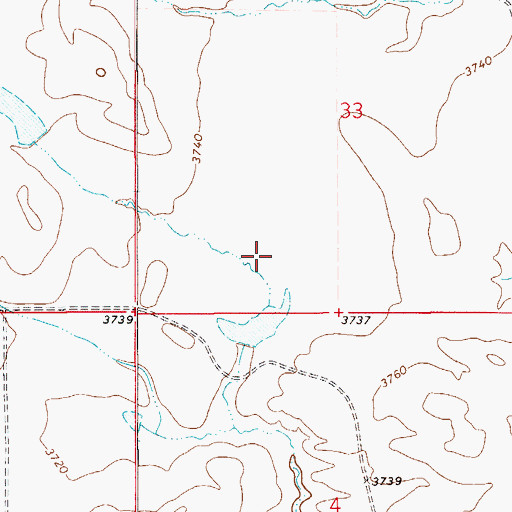 Topographic Map of Gerald Craft Number 1 Dam, MT