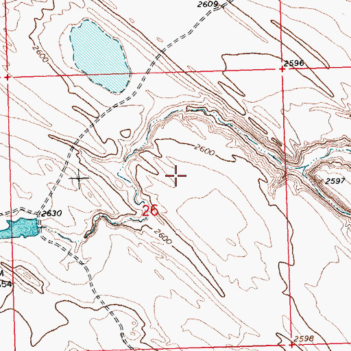 Topographic Map of Fort Belknap Number 37 Dam, MT