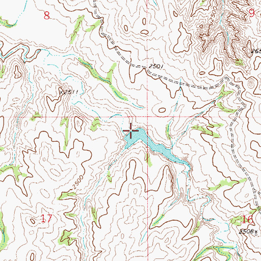 Topographic Map of Bank Dam, MT