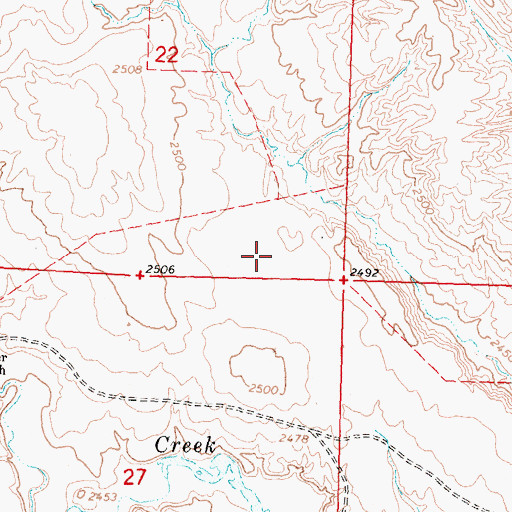Topographic Map of Blunt Ranches Number 4 Dam, MT