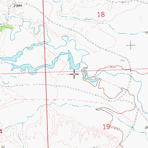 Topographic Map of Matador Ranch Number 6 Dam, MT