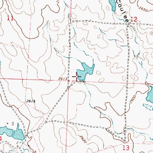 Topographic Map of Veseth and Veseth Number 1 Dam, MT