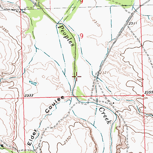 Topographic Map of Fort Belknap Number 1 Dam, MT