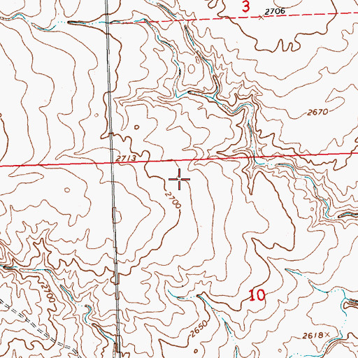 Topographic Map of J-5 Ranch Number 1 Dam, MT