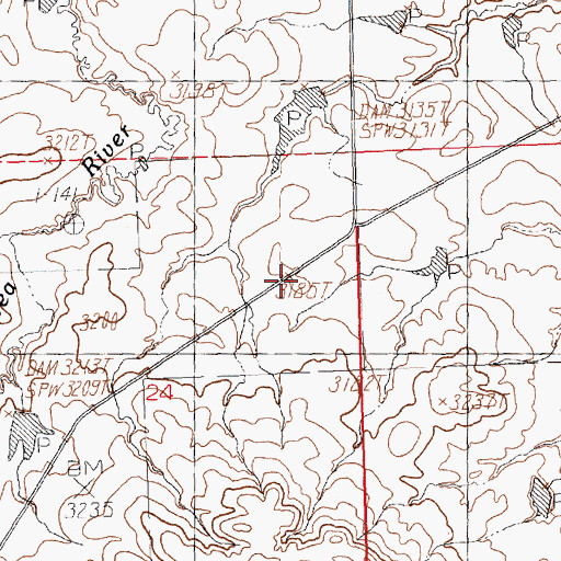 Topographic Map of Lazy JD Number 10 Dam, MT