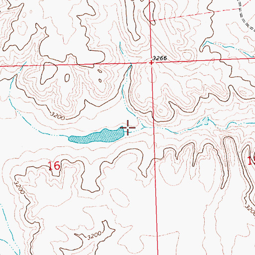 Topographic Map of Matador Ranch Number 10 Dam, MT