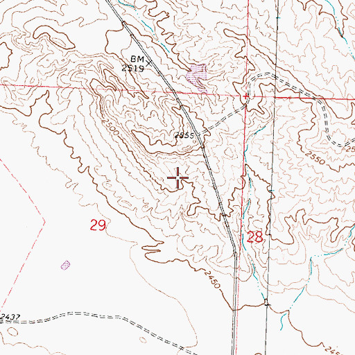 Topographic Map of David Drum Number 3 Dam, MT