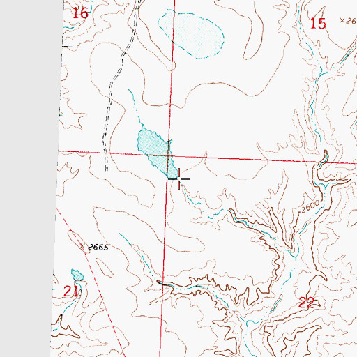 Topographic Map of Pea Ridge Number 1 Dam, MT