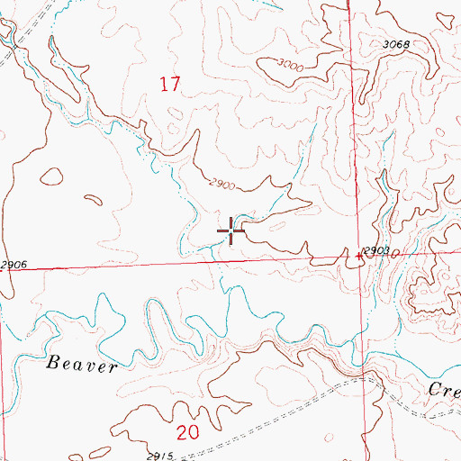 Topographic Map of Matador Ranch Number 8 Dam, MT