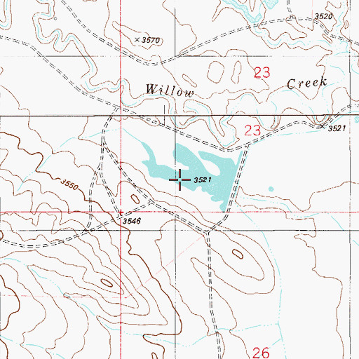 Topographic Map of Cockran Grazing Number 1 Dam, MT