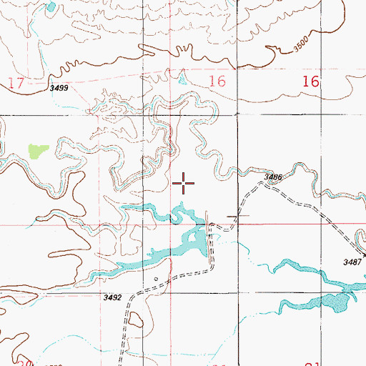 Topographic Map of Wyotana Ranch Number 4 Dam, MT
