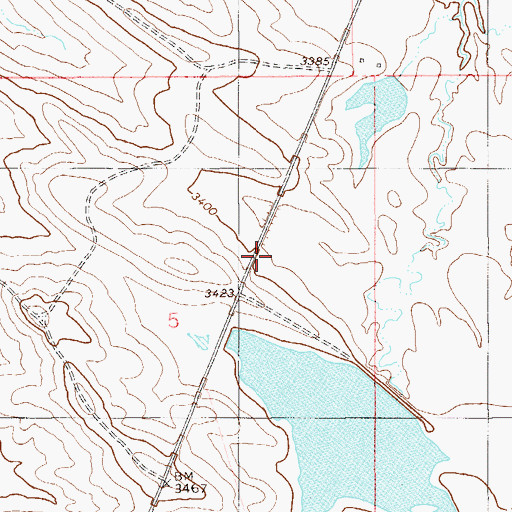 Topographic Map of Earl Krietel Number 4 Dam, MT