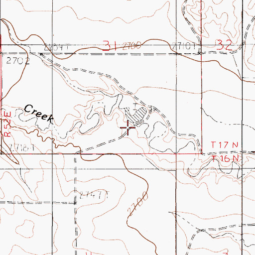 Topographic Map of Danial Downs Number 2 Dam, MT