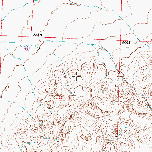 Topographic Map of Kelso Number 5 Dam, MT