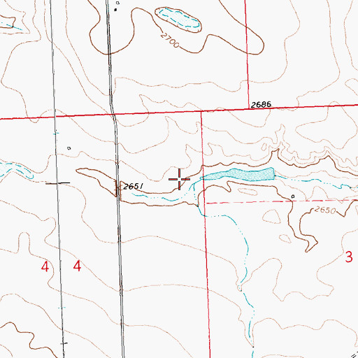 Topographic Map of Schoolhouse Number 2 Dam, MT
