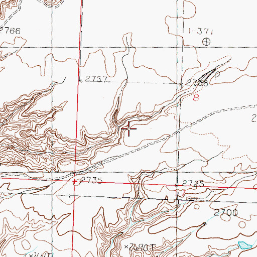 Topographic Map of Cottonwood Grazing Number 4 Dam, MT