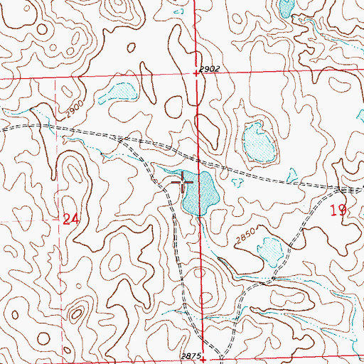 Topographic Map of Fort Belknap Number 34 Dam, MT
